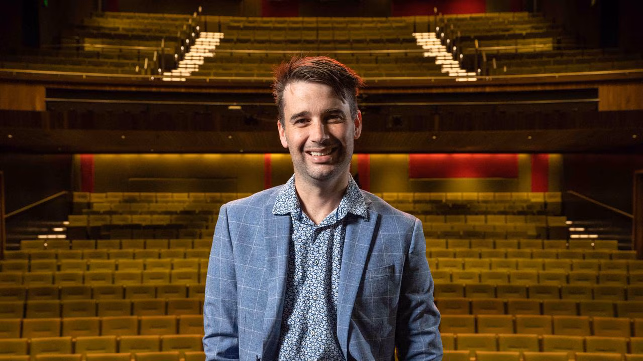 David Greenwood OAM, founder of CentreStage Performing Arts Academy, in the auditorium
